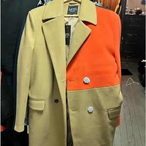 Boohoo Man Tri Color peacoat